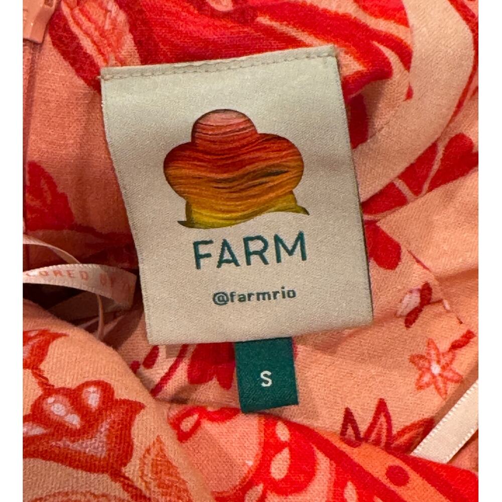 Farm Rio Red Jaipur Crossover Maxi Dress Size Small - Picture 11 of 15